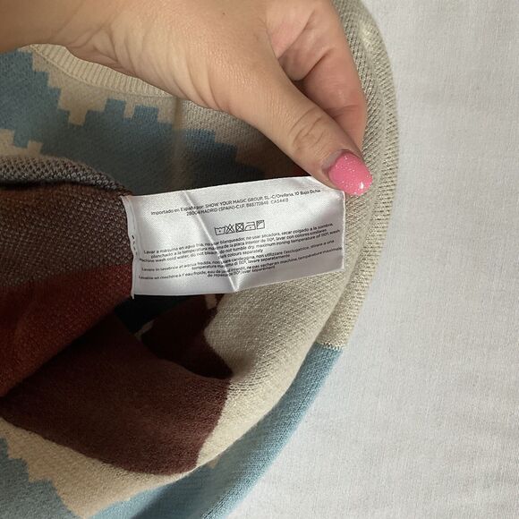 Compañía Fantástica Womans Sweater Mountain Print Jacquard Knit Medium - Picture 8 of 9